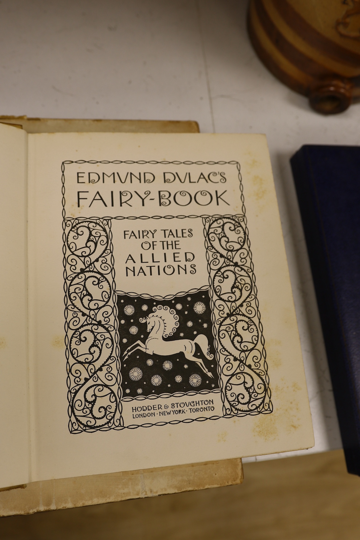 Illustrated books: Edmund Dulac's Fairy Book; Stories from Hans Andersen with Illustrations by Edmund Dulac and Daphnis & Chloe, Condition - used fair